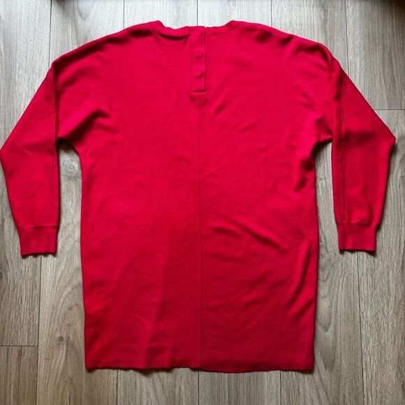 Anthropologie Saturday/Sunday Chrissy Sweater Mini Dress Size Small Pink V Neck - Picture 3 of 11